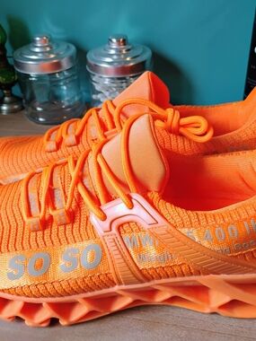 Bright Orange Athletic Sneakers
